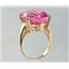 10K, 14K or 18K Gold Ladies Ring, Pure Pink Topaz, R217