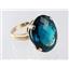 10K, 14K or 18K Gold Ladies Ring, London Blue Topaz, R217