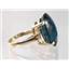 10K, 14K or 18K Gold Ladies Ring, London Blue Topaz, R217