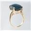 10K, 14K or 18K Gold Ladies Ring, London Blue Topaz, R217