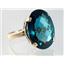 10K, 14K or 18K Gold Ladies Ring, London Blue Topaz, R217