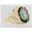 10K, 14K or 18K Gold Ladies Ring, Mystic Fire Topaz, R260
