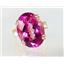 10K, 14K or 18K Gold Ladies Ring, Pure Pink Topaz, R269