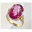 10K, 14K or 18K Gold Ladies Ring, Pure Pink Topaz, R269