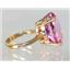 10K, 14K or 18K Gold Ladies Ring, Pure Pink Topaz, R269