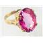 10K, 14K or 18K Gold Ladies Ring, Pure Pink Topaz, R269