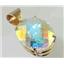 P082, Mercury Mist Topaz 14K Gold Pendant