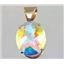 P082, Mercury Mist Topaz 14K Gold Pendant