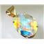 P082, Mercury Mist Topaz 14K Gold Pendant