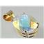 P082, Mercury Mist Topaz 14K Gold Pendant