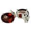925 Sterling Silver Post Earrings, Mozambique Garnet, SE002