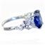 Created Blue Sapphire, 925 Sterling Silver Ring, SR154