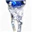 Created Blue Sapphire, 925 Sterling Silver Ring, SR154