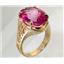 10K, 14K or 18K Gold Ladies Ring, Pure Pink Topaz, R049