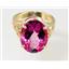 10K, 14K or 18K Gold Ladies Ring, Pure Pink Topaz, R049