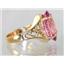 10K, 14K or 18K Gold Ladies Ring, Pure Pink Topaz, R049