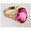 10K, 14K or 18K Gold Ladies Ring, Pure Pink Topaz, R049