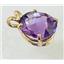 P040, Amethyst 14K Gold Pendant