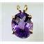P040, Amethyst 14K Gold Pendant