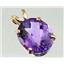 P040, Amethyst 14K Gold Pendant