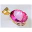 P082, Pure Pink Topaz 14K Gold Pendant