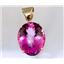 P082, Pure Pink Topaz 14K Gold Pendant