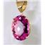 P082, Pure Pink Topaz 14K Gold Pendant