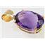 P082, Amethyst 14K Gold Pendant