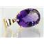 P082, Amethyst 14K Gold Pendant