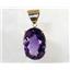 P082, Amethyst 14K Gold Pendant