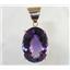 P082, Amethyst 14K Gold Pendant