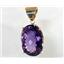 P082, Amethyst 14K Gold Pendant