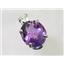 925 Sterling Silver Pendant, Amethyst, SP040