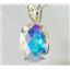 925 Sterling Silver Pendant, Mercury Mist Topaz, SP004