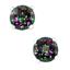 925 Sterling Silver Post Earrings, Mystic Fire Topaz, SE012