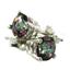 925 Sterling Silver Post Earrings, Mystic Fire Topaz, SE012