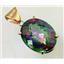 P082, Mystic Fire Topaz 14K Gold Pendant