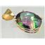 P082, Mystic Fire Topaz 14K Gold Pendant