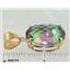 P082, Mystic Fire Topaz 14K Gold Pendant