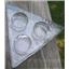 Heavy Glass 3 Tea light/Votive Triangle Candle Holder