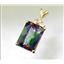 P042, Mystic Fire Topaz 14K Gold Pendant