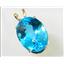P080, Swiss Blue Topaz 14K Gold Pendant