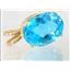 P080, Swiss Blue Topaz 14K Gold Pendant