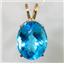 P080, Swiss Blue Topaz 14K Gold Pendant