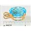 P080, Swiss Blue Topaz 14K Gold Pendant