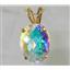 P080, Mercury Mist Topaz 14K Gold Pendant