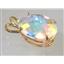 P080, Mercury Mist Topaz 14K Gold Pendant