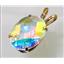 P080, Mercury Mist Topaz 14K Gold Pendant