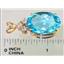 P016, Swiss Blue Topaz, 14K Gold Pendant