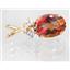 P043, Twilight Fire Topaz 14K Gold Pendant